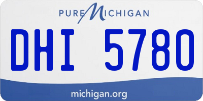 MI license plate DHI5780