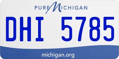 MI license plate DHI5785