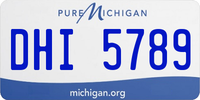 MI license plate DHI5789