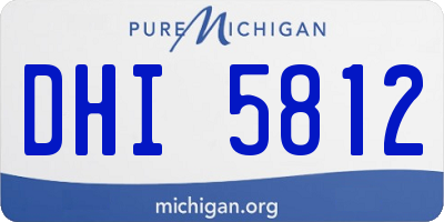 MI license plate DHI5812