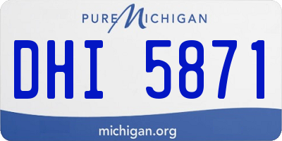 MI license plate DHI5871