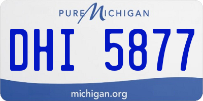 MI license plate DHI5877