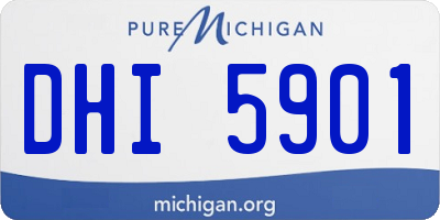 MI license plate DHI5901