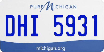 MI license plate DHI5931