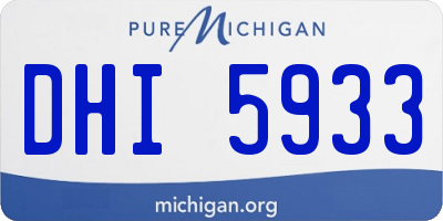 MI license plate DHI5933