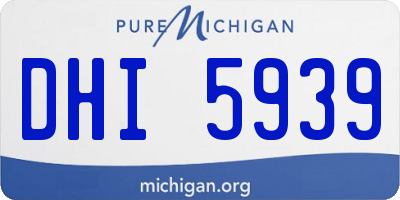 MI license plate DHI5939