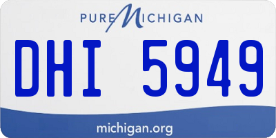 MI license plate DHI5949