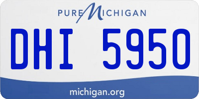 MI license plate DHI5950