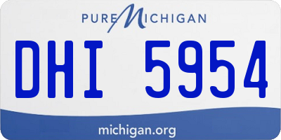 MI license plate DHI5954