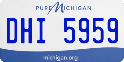 MI license plate DHI5959