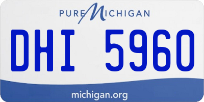 MI license plate DHI5960