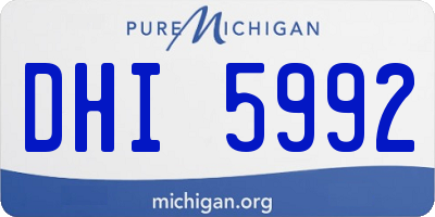 MI license plate DHI5992