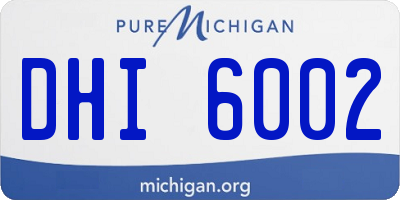 MI license plate DHI6002