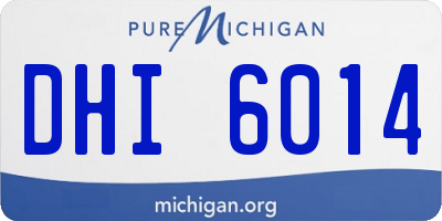 MI license plate DHI6014