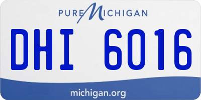 MI license plate DHI6016