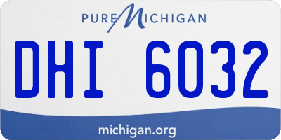 MI license plate DHI6032