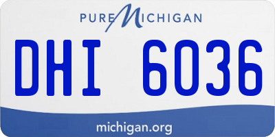 MI license plate DHI6036