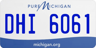 MI license plate DHI6061