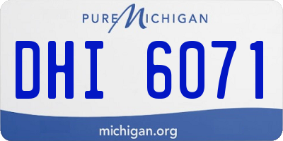 MI license plate DHI6071