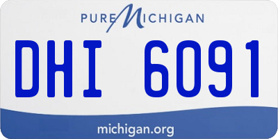 MI license plate DHI6091