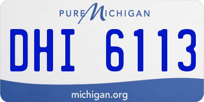 MI license plate DHI6113