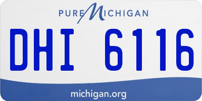 MI license plate DHI6116