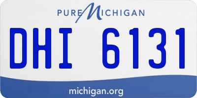 MI license plate DHI6131