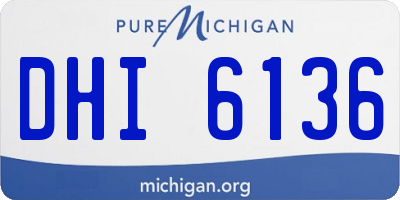 MI license plate DHI6136