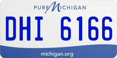 MI license plate DHI6166