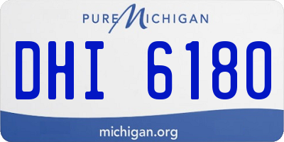 MI license plate DHI6180