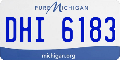 MI license plate DHI6183