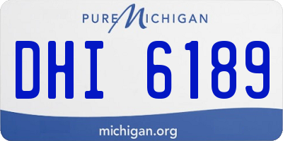 MI license plate DHI6189