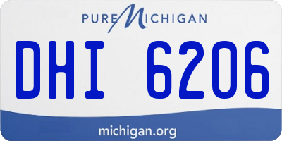 MI license plate DHI6206