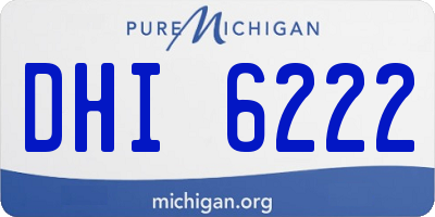 MI license plate DHI6222