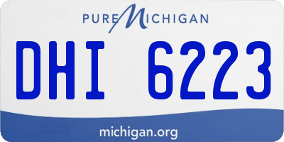MI license plate DHI6223