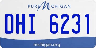 MI license plate DHI6231