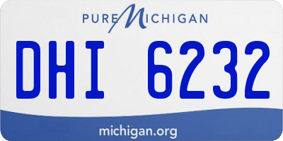 MI license plate DHI6232