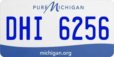 MI license plate DHI6256