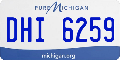 MI license plate DHI6259