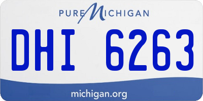 MI license plate DHI6263