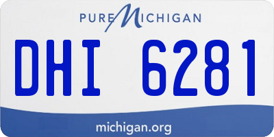 MI license plate DHI6281