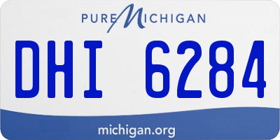 MI license plate DHI6284