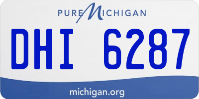 MI license plate DHI6287