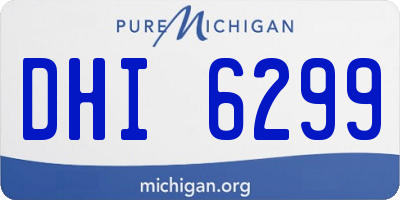 MI license plate DHI6299