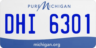MI license plate DHI6301