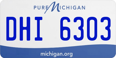 MI license plate DHI6303