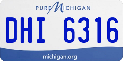 MI license plate DHI6316