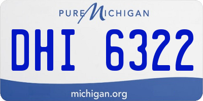 MI license plate DHI6322