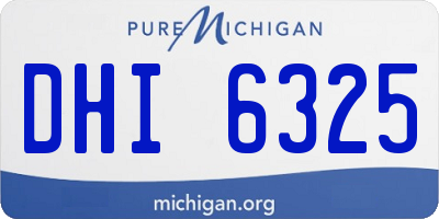 MI license plate DHI6325