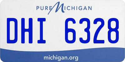 MI license plate DHI6328